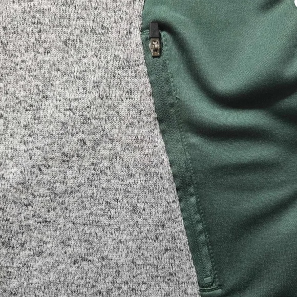 Miami Hurricanes Sweater Mens Large Green NCAA Football Quarter Zip Pullover - Picture 5 of 12